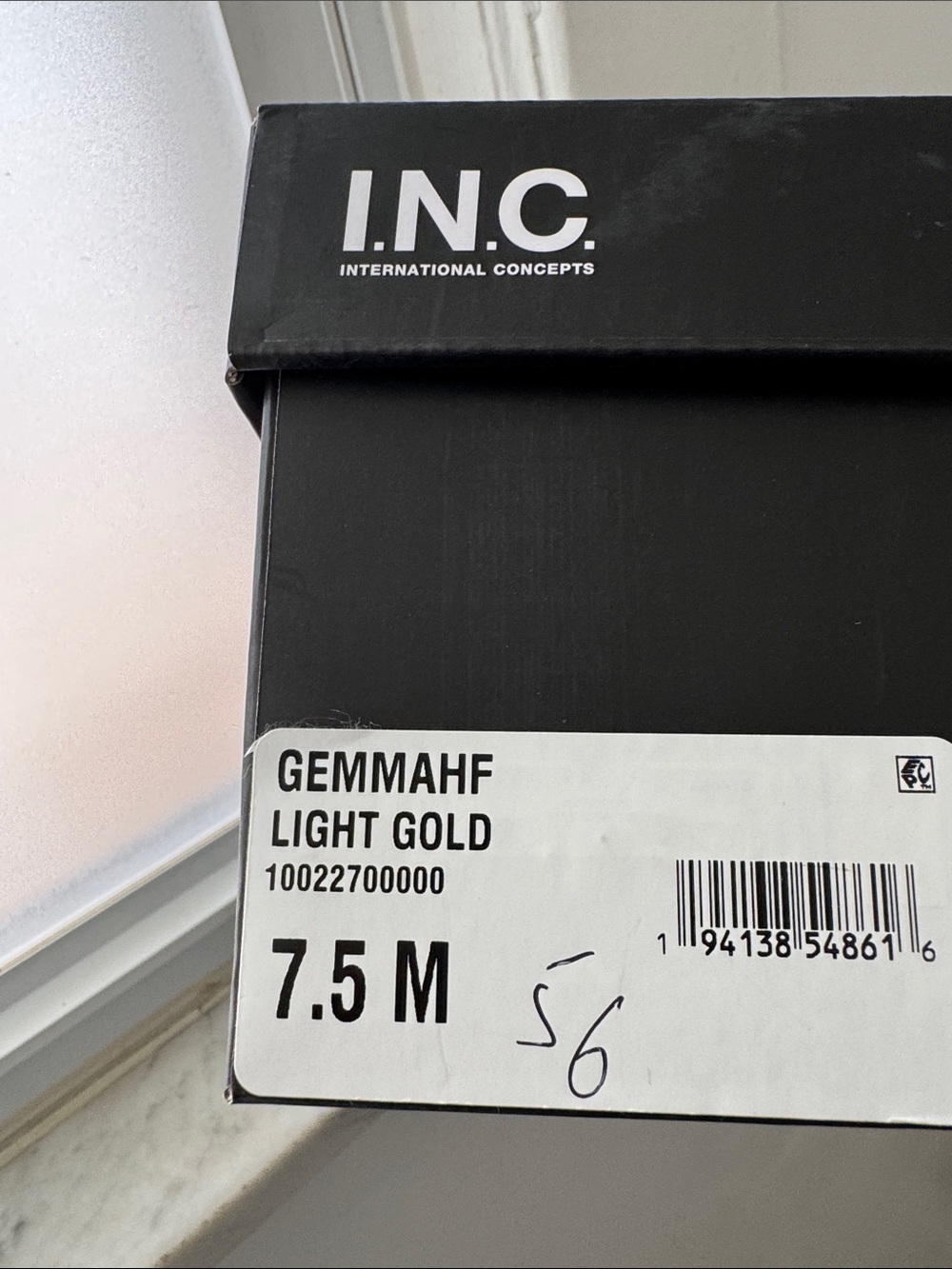 New INC International Concepts Gemma Gold Crystal Slide Sandals - Picture 2 of 3